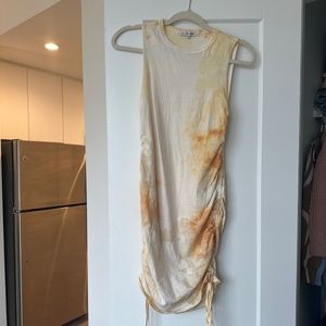 Cotton Citizen tie dye dress yellow